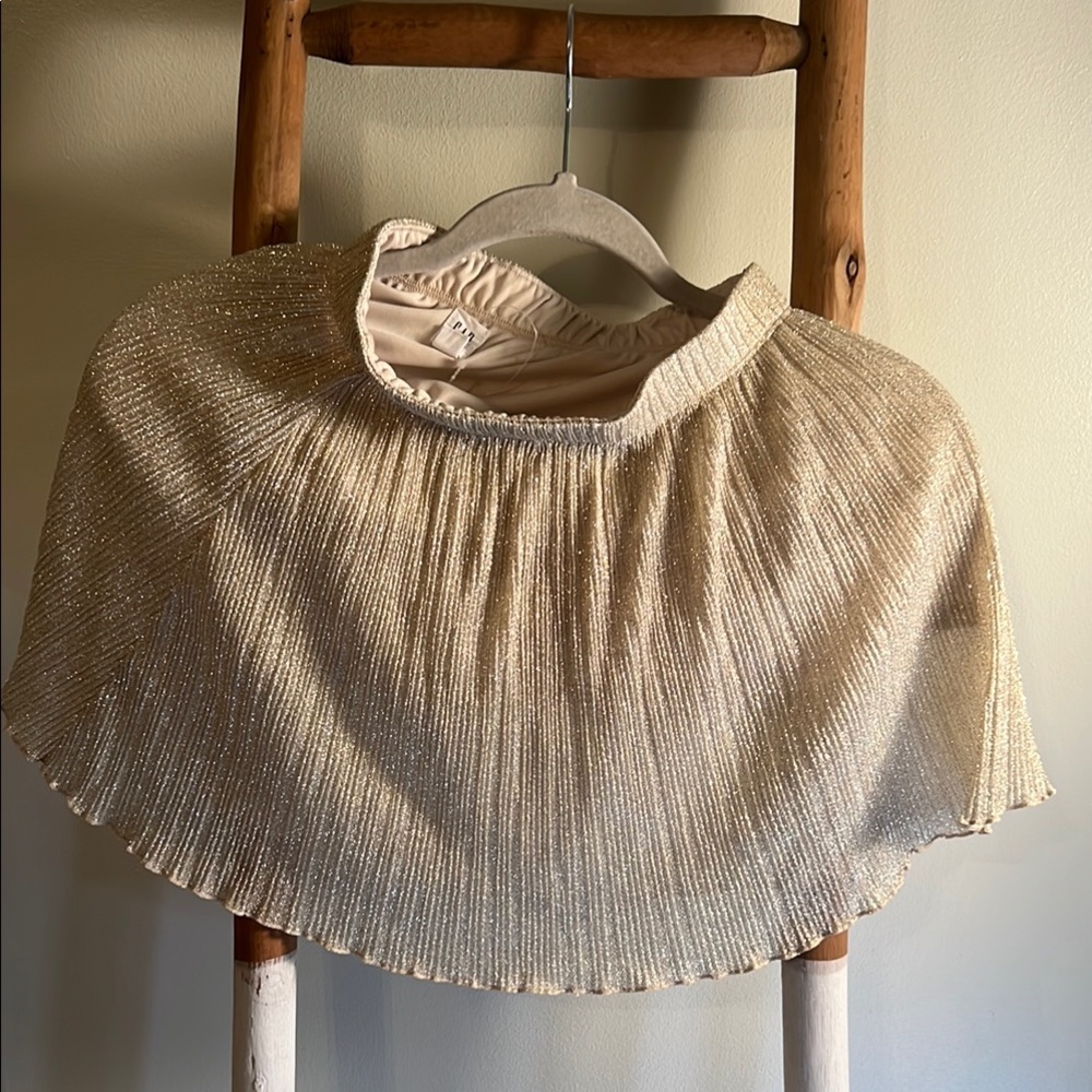 Gold pleaded skirt